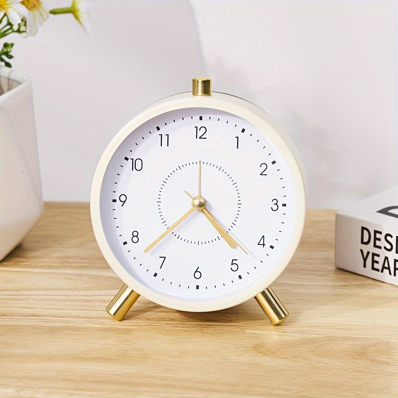 TimeSphere - Round Metal Alarm Clock with Night Light