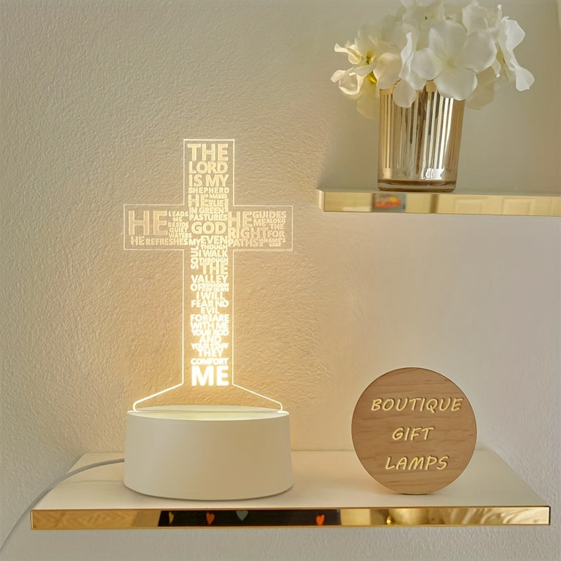 CrossGlow - Acrylic 3D LED Cross Night Light