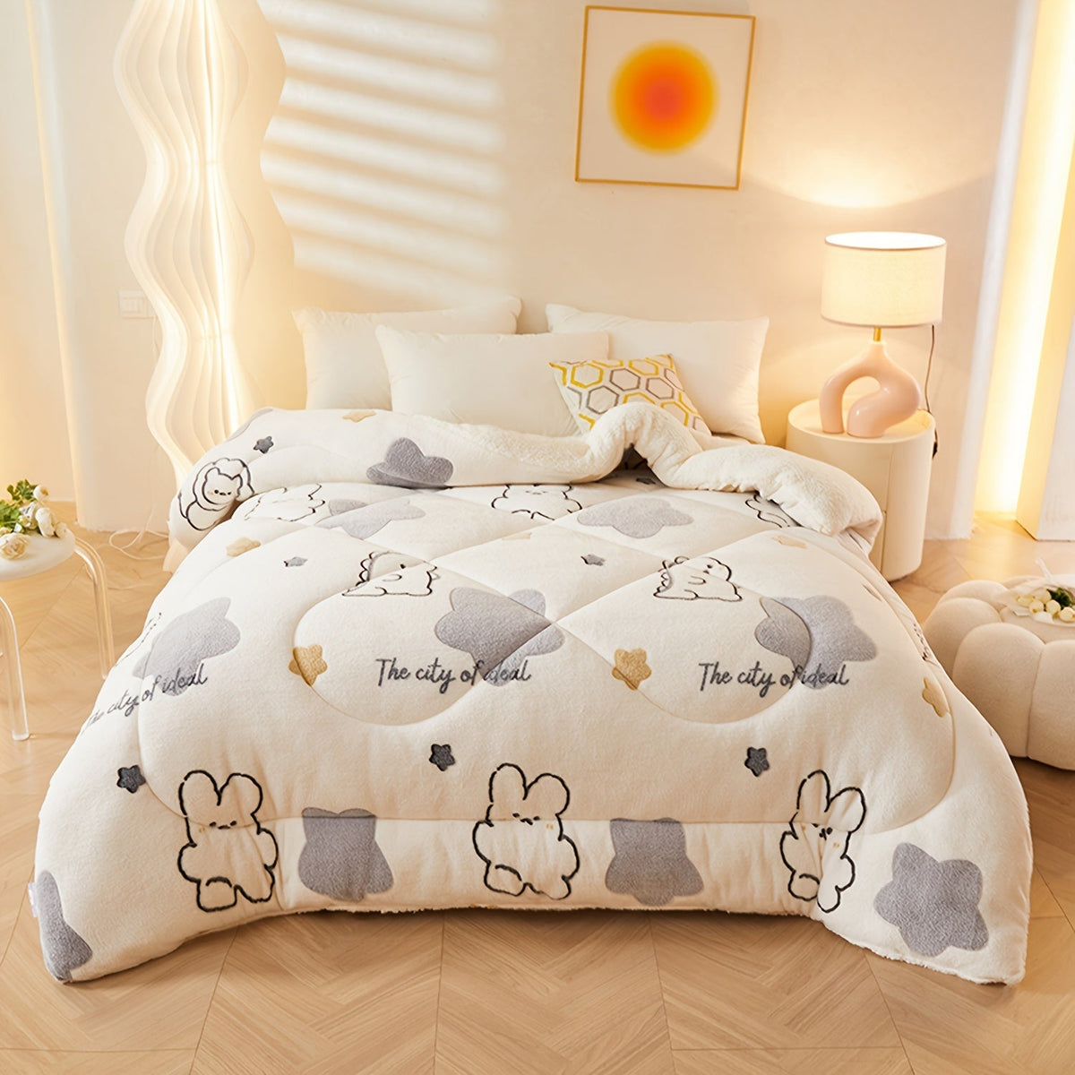 FloralDream - Soft Winter Fleece Duvet with Floral Print