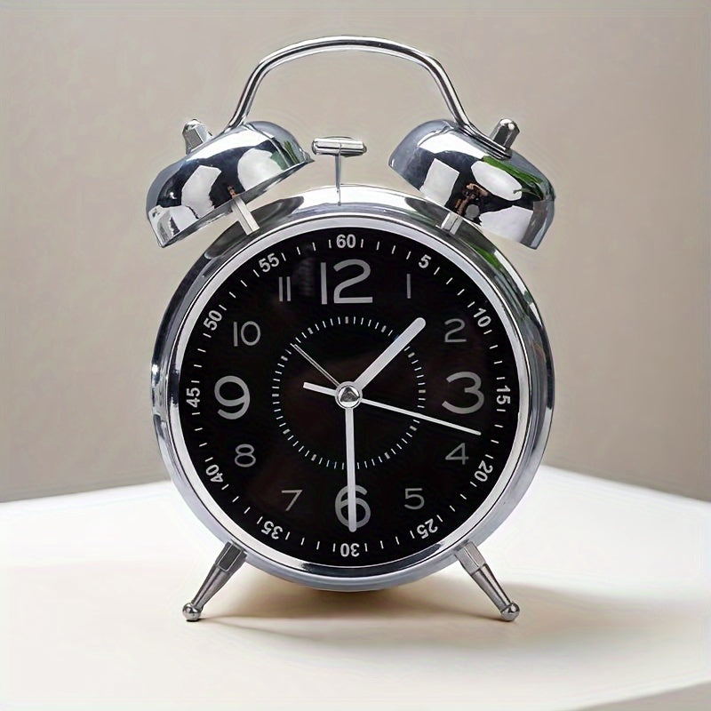 TimeBell - Retro Metal Bell Alarm Clock for Bedroom and Travel