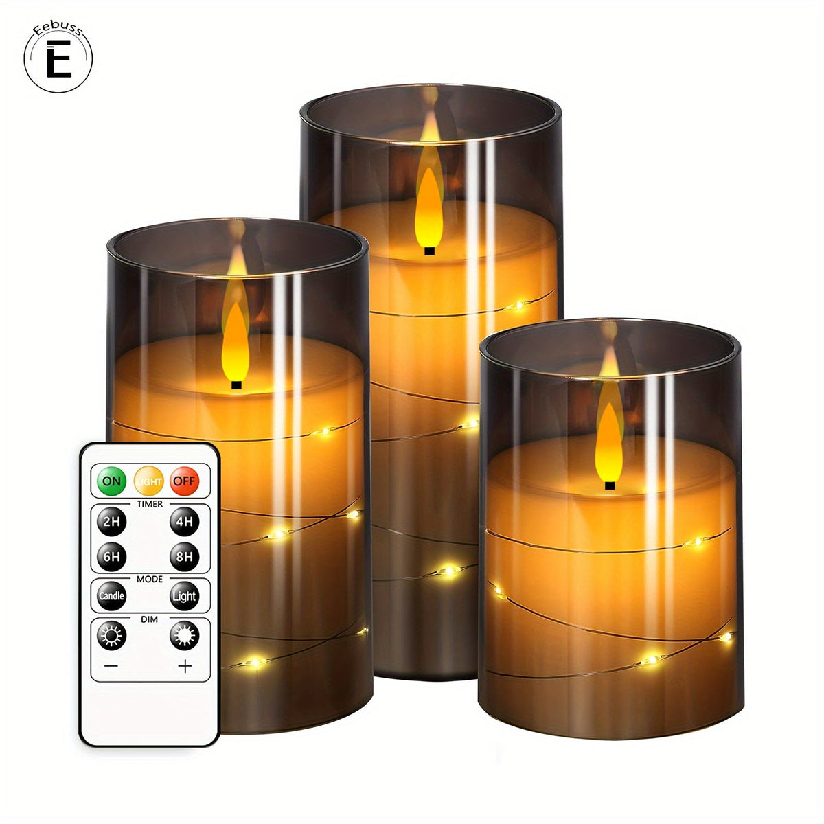 Vindrella - Flameless LED Candle Set with Starry Light Garland