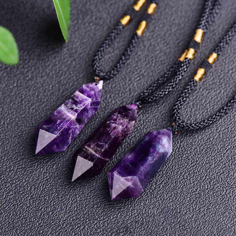 Lyra - Collier cristal améthyste guérissant naturel