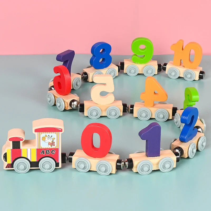 NoviRail - Magnetic Number Train Wooden Educational Toy