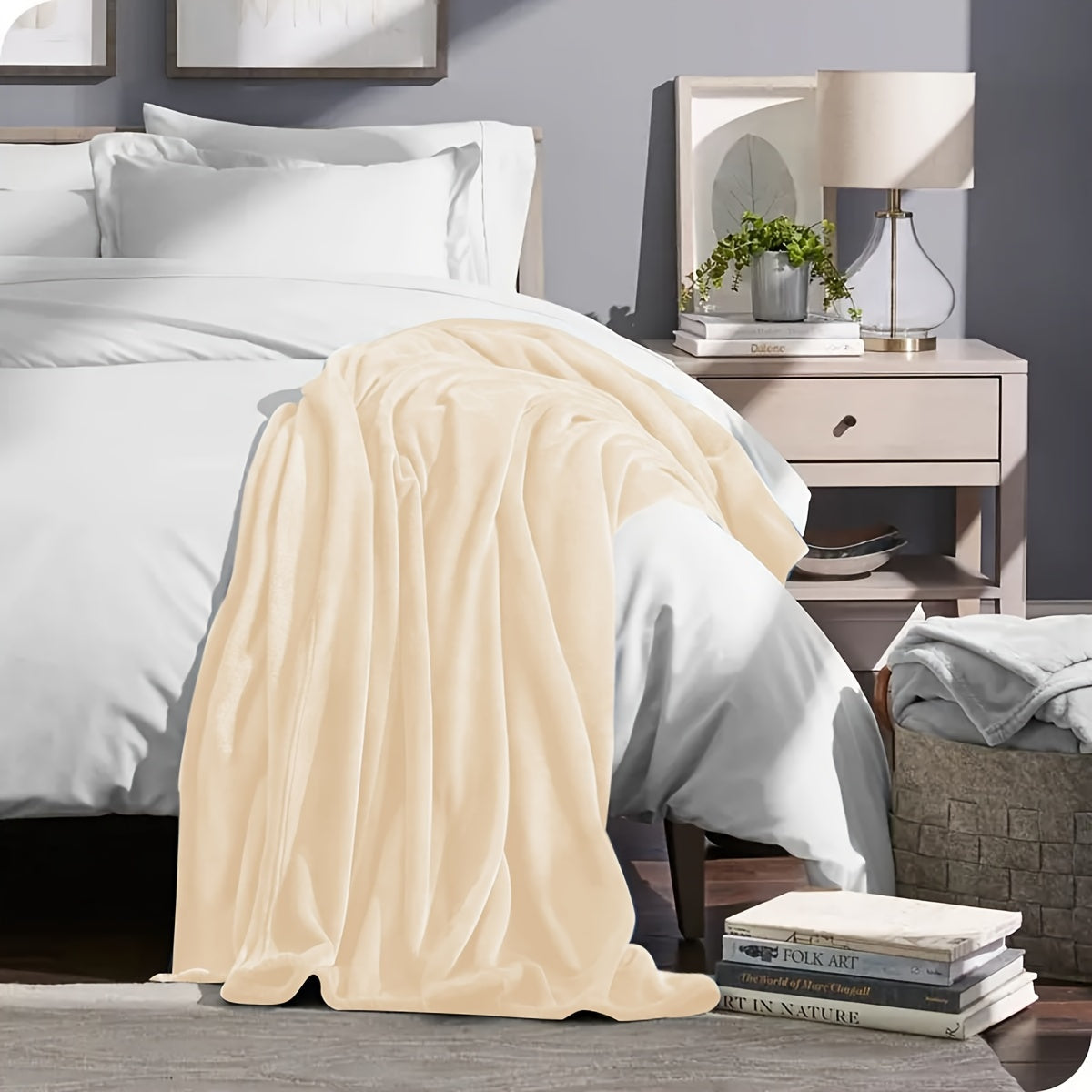 AlbaNest - Soft Flannel Fleece Throw for Sofa and Bed