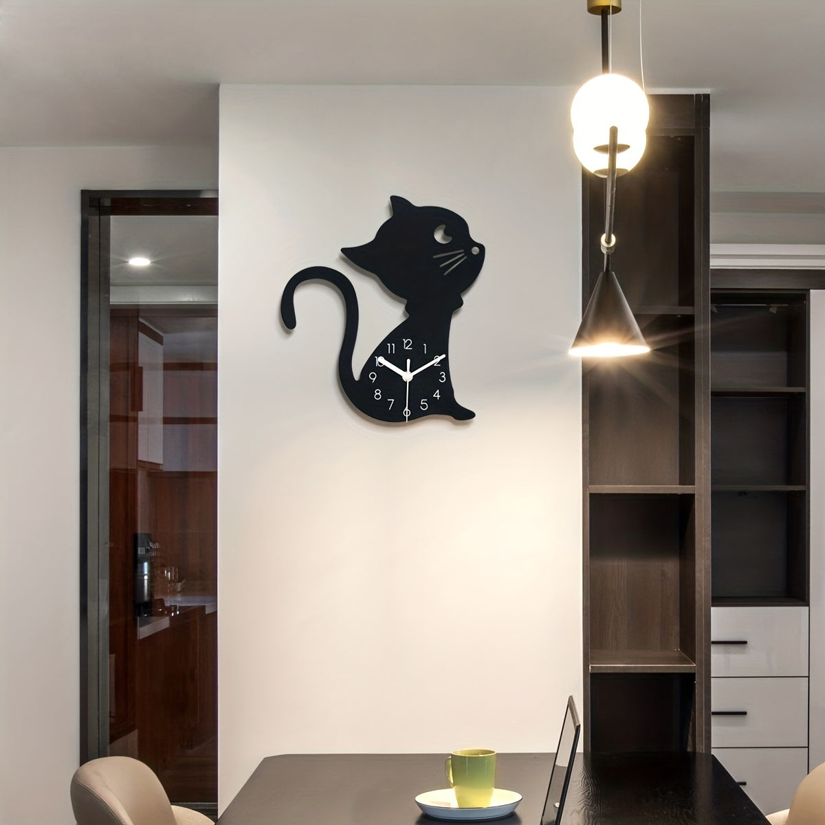ModernPaws - Cat Silhouette Wall Clock