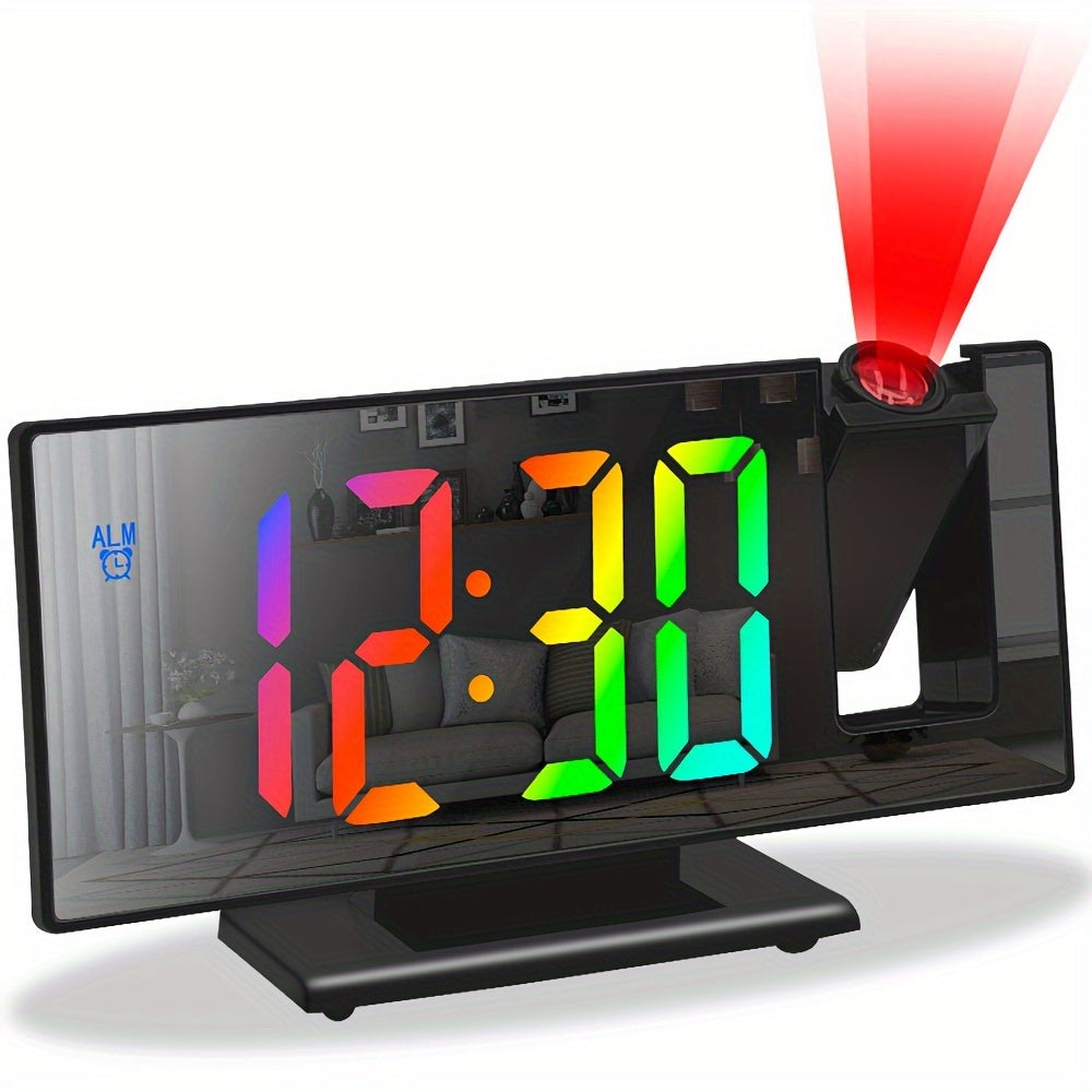 NieNie Alarm - Projection Alarm Clock with Modern Mirror Display