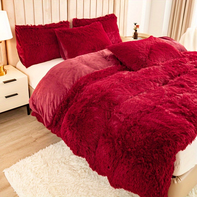 IndulgeNest - Ultra Soft Plush Duvet Cover Set with Zip Closure