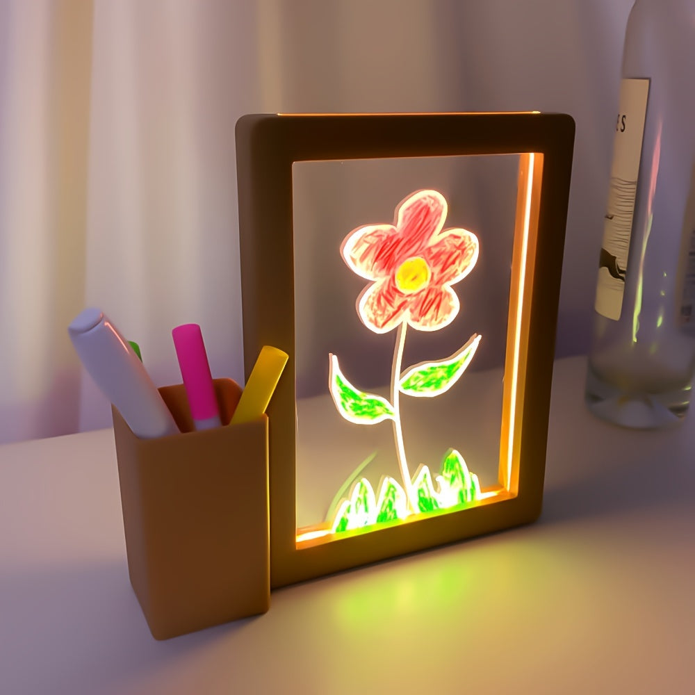 GlowBoard - Illuminated USB Night Light with Message Board
