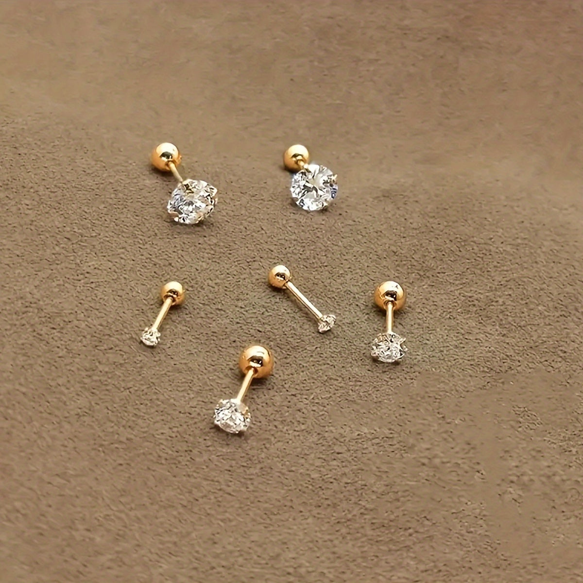 Lumen Sparkle - Boucles d'oreilles puces en titane et zircone