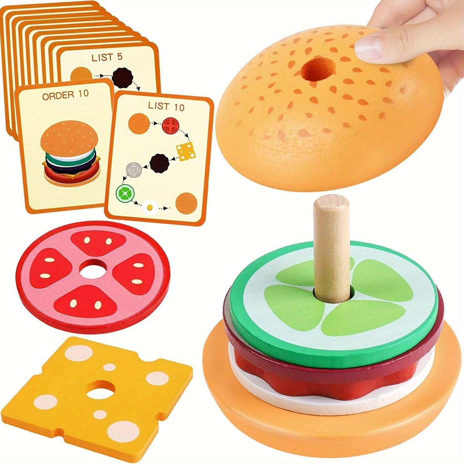 BurgerBuilders - Montessori Burger Stacking Toy