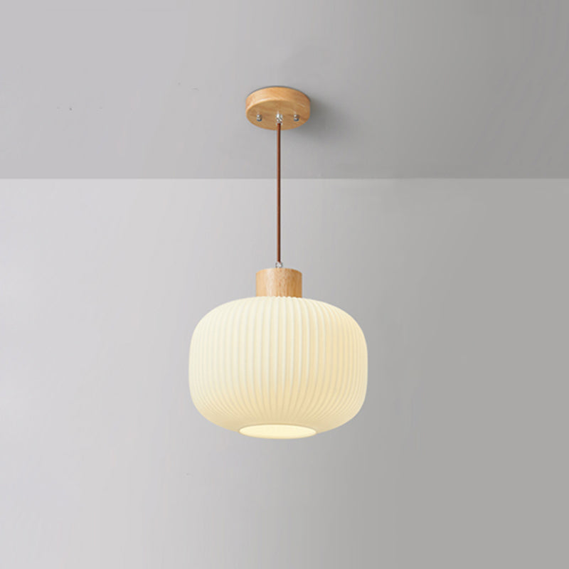 VintageLight - Wood and Glass Pendant with Vintage Charm