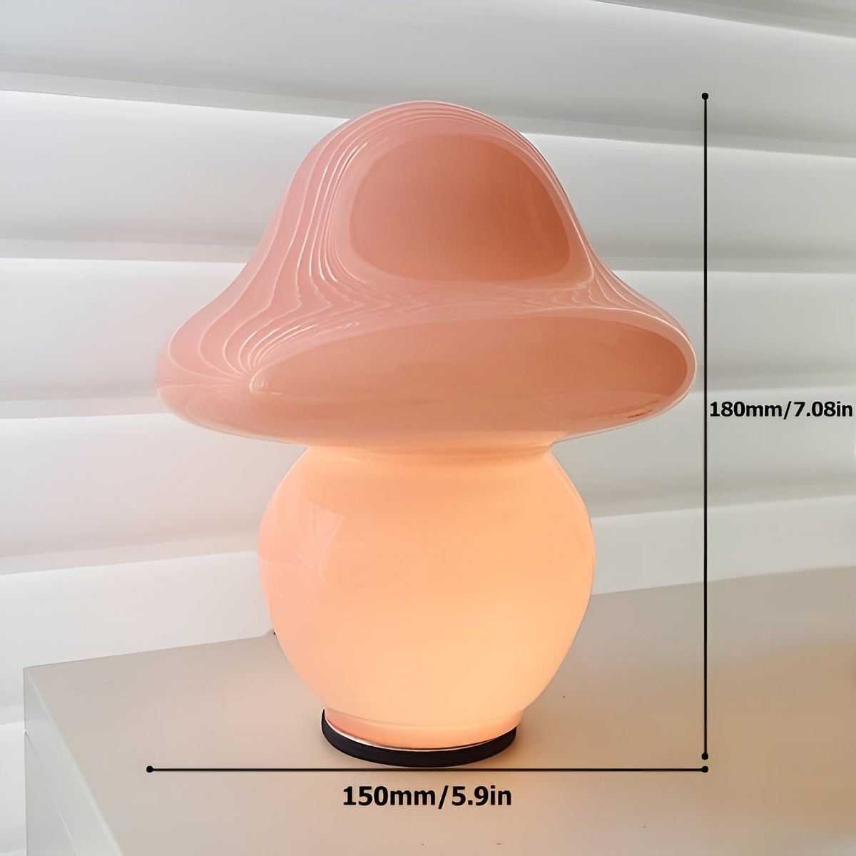 MushroomDream - Glass Mushroom Lamp for a Magical Ambiance