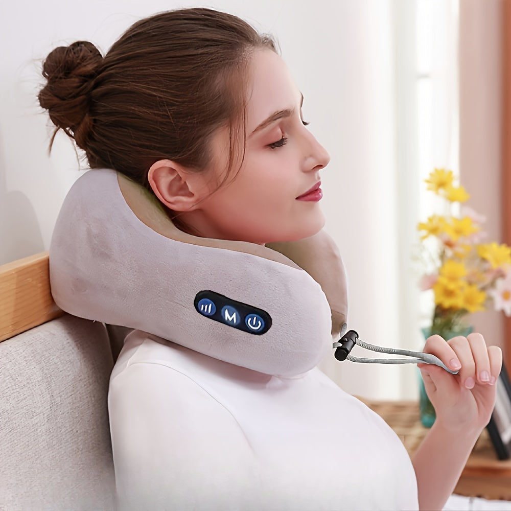 CushionCraft - Massaging U-Shaped Cervical Pillow for Optimal Comfort