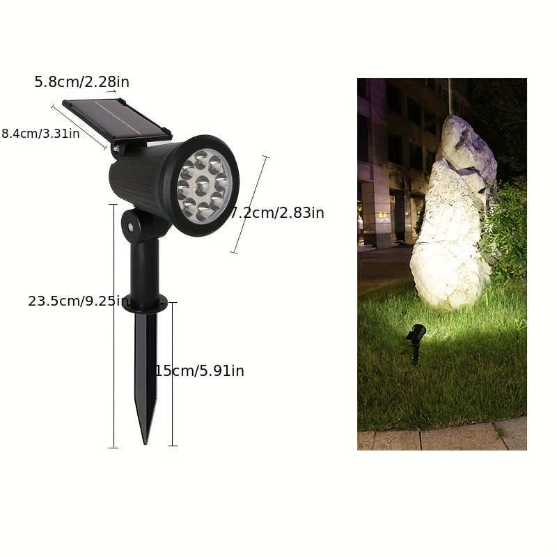 SolarLuxe Spotlight - 9 LED Solar Garden Spotlight
