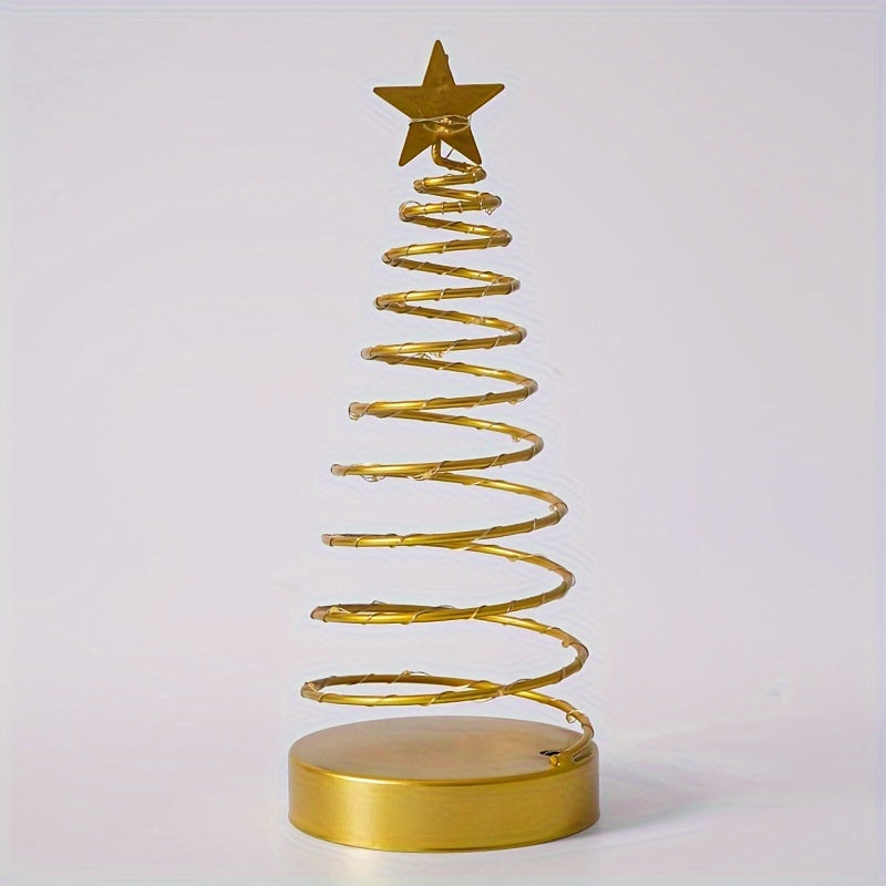 Telvora - Stainless Steel Star Tree LED Table Lamp