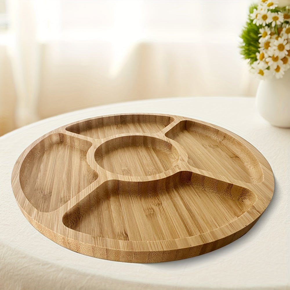 BambooServe - Round Bamboo Serving Board for the Kitchen