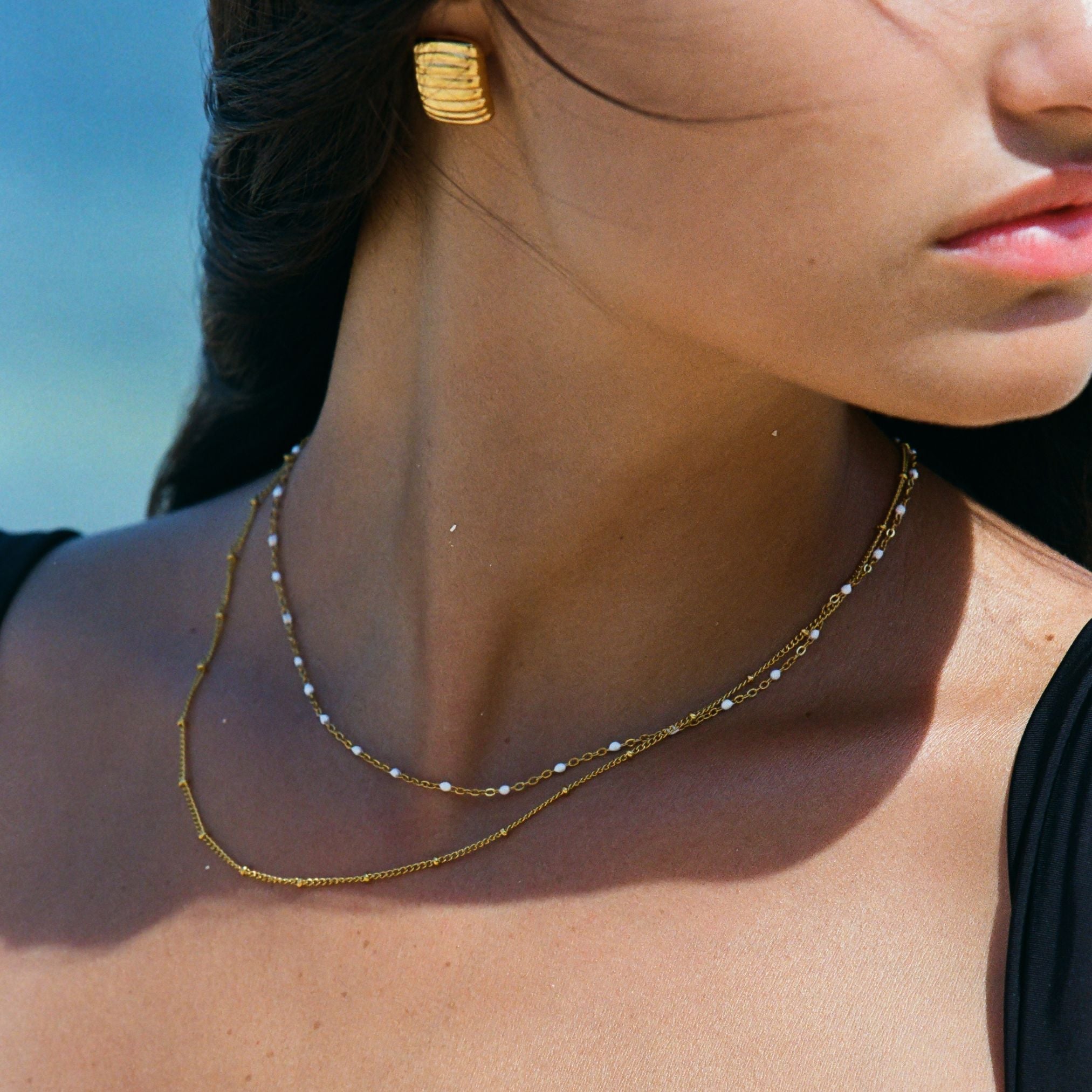 Amara - Choker double rang de perles