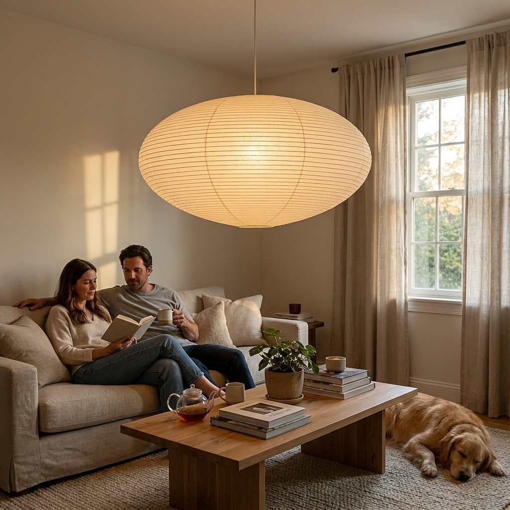 Lampe suspension vintage papier lifestyle