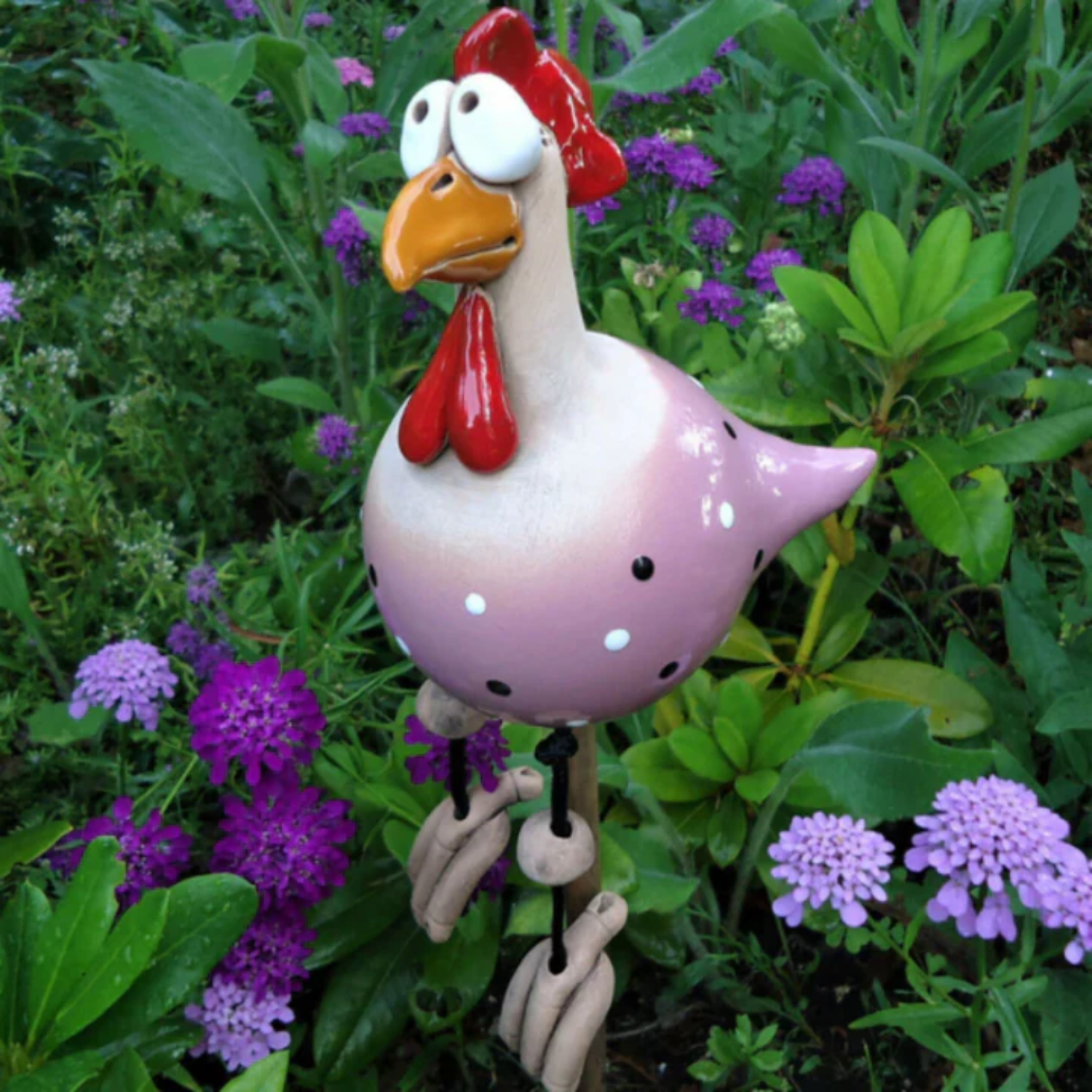Happy Chicken - Poule décorative ludique pour le jardin