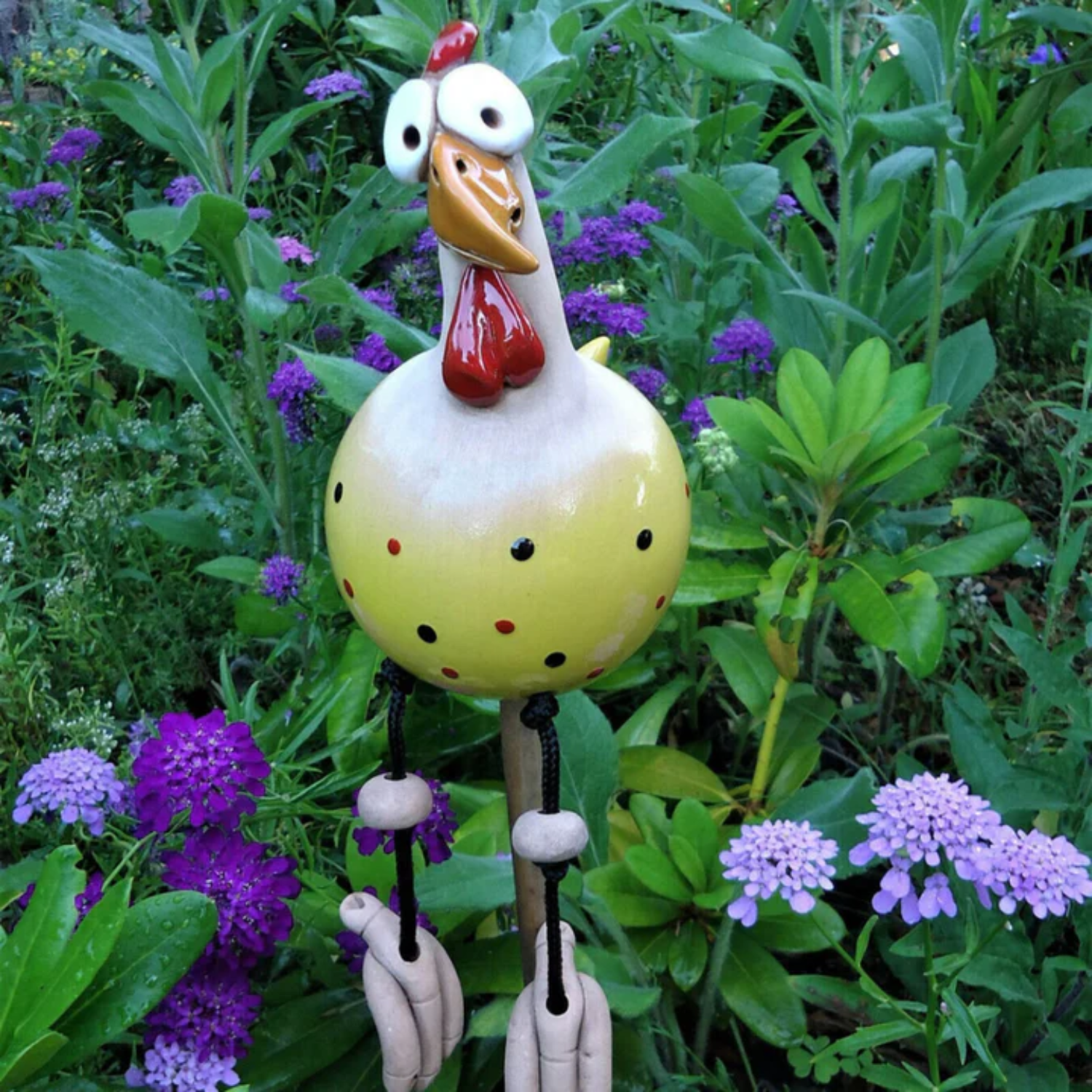 Happy Chicken - Poule décorative ludique pour le jardin