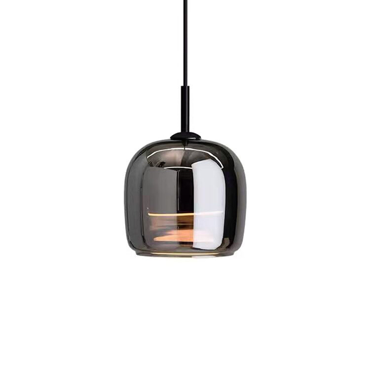 MidnightShine Lamp - Modern Black Glass Pendant Light