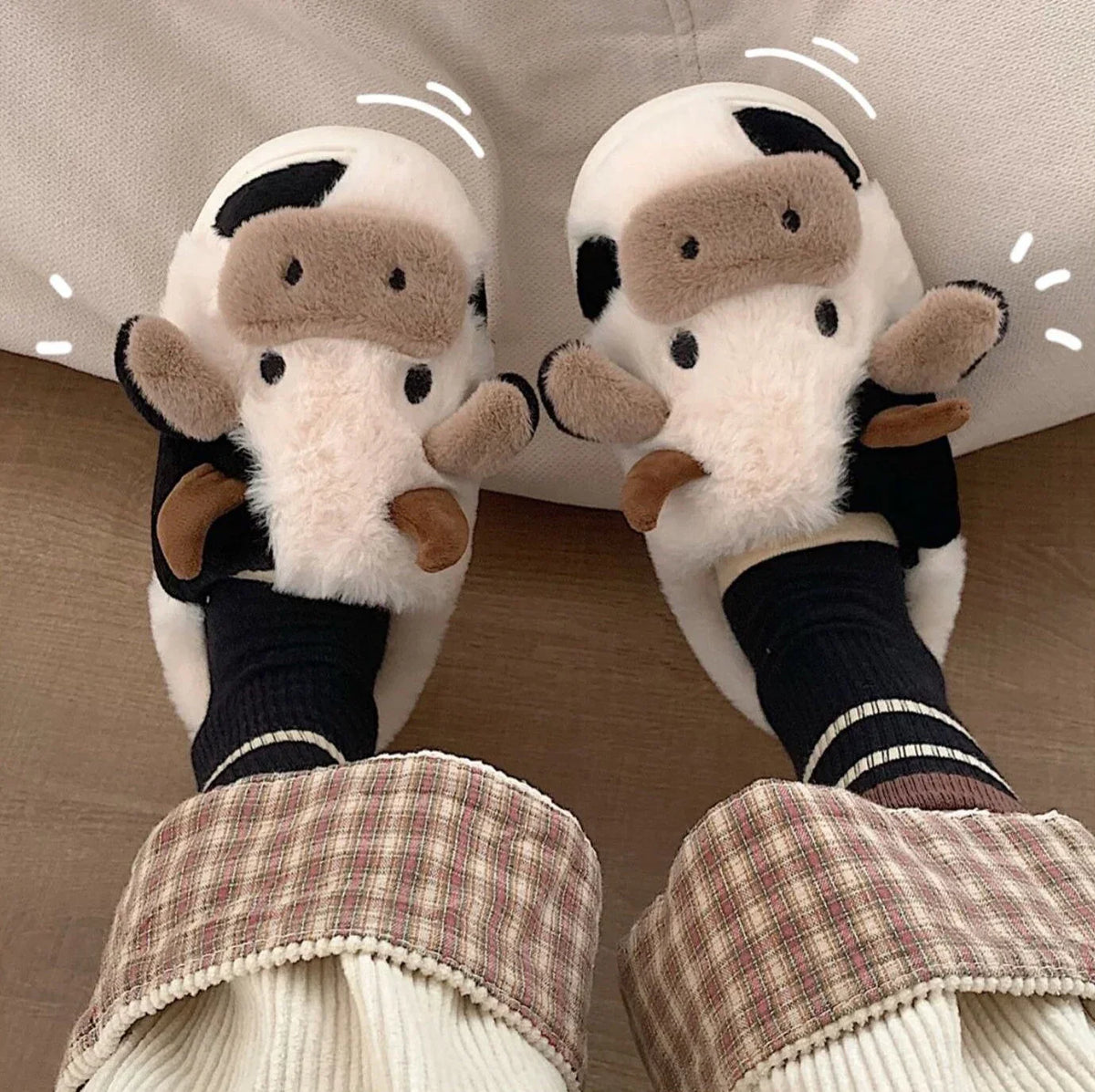 CozyCows - Luxury Warm Slippers with Non-Slip Sole