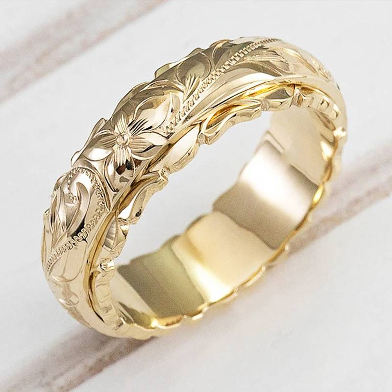 Floriana - Charming Vintage Gold Floral Ring