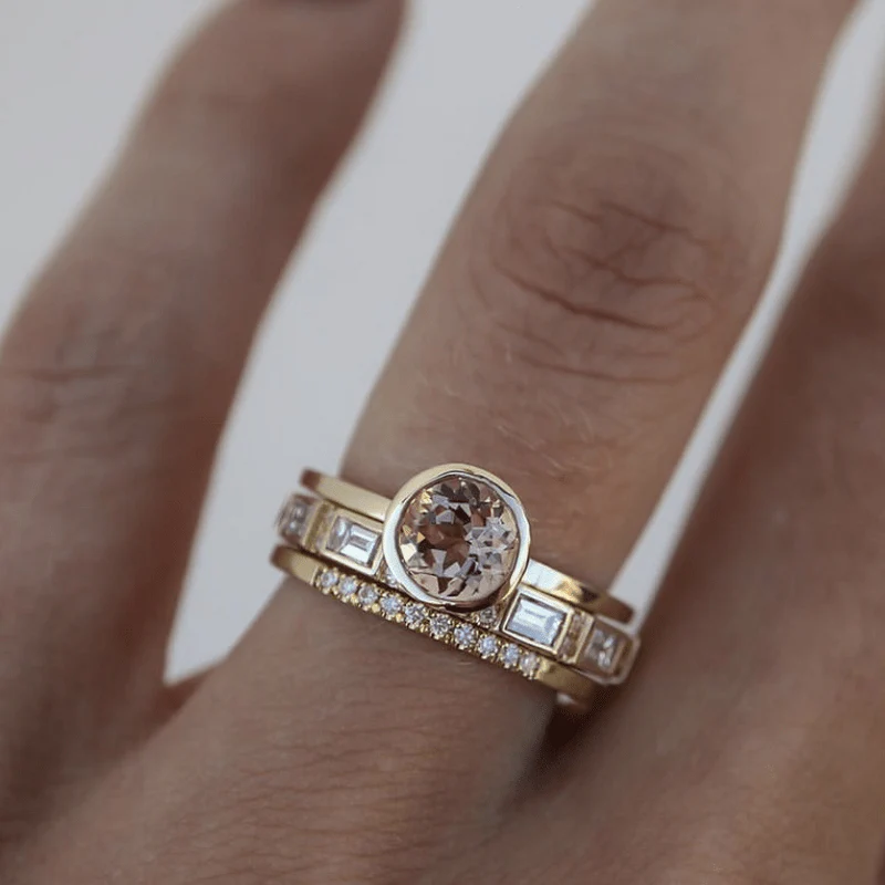 Eliana Bague Or Vintage – Cristaux Scintillants Élégance