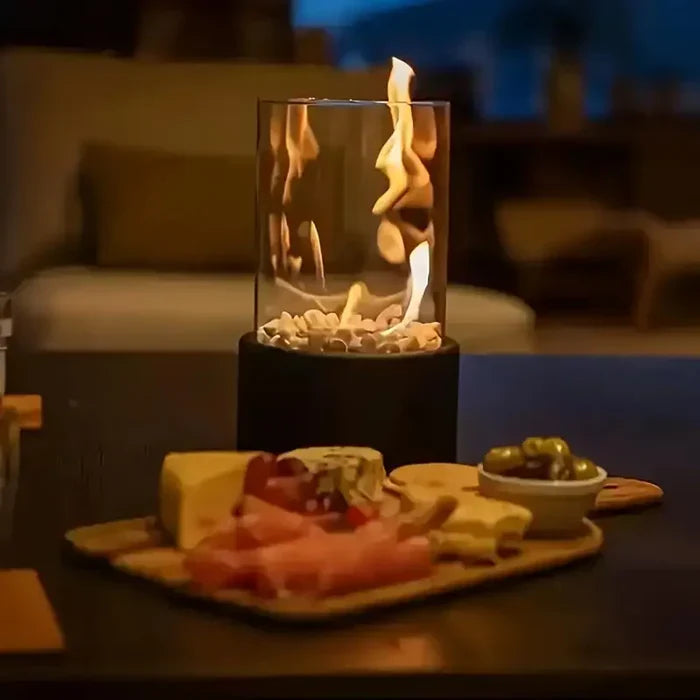 GlowLuxe - Lanterne de Table Feu Portable Élégante