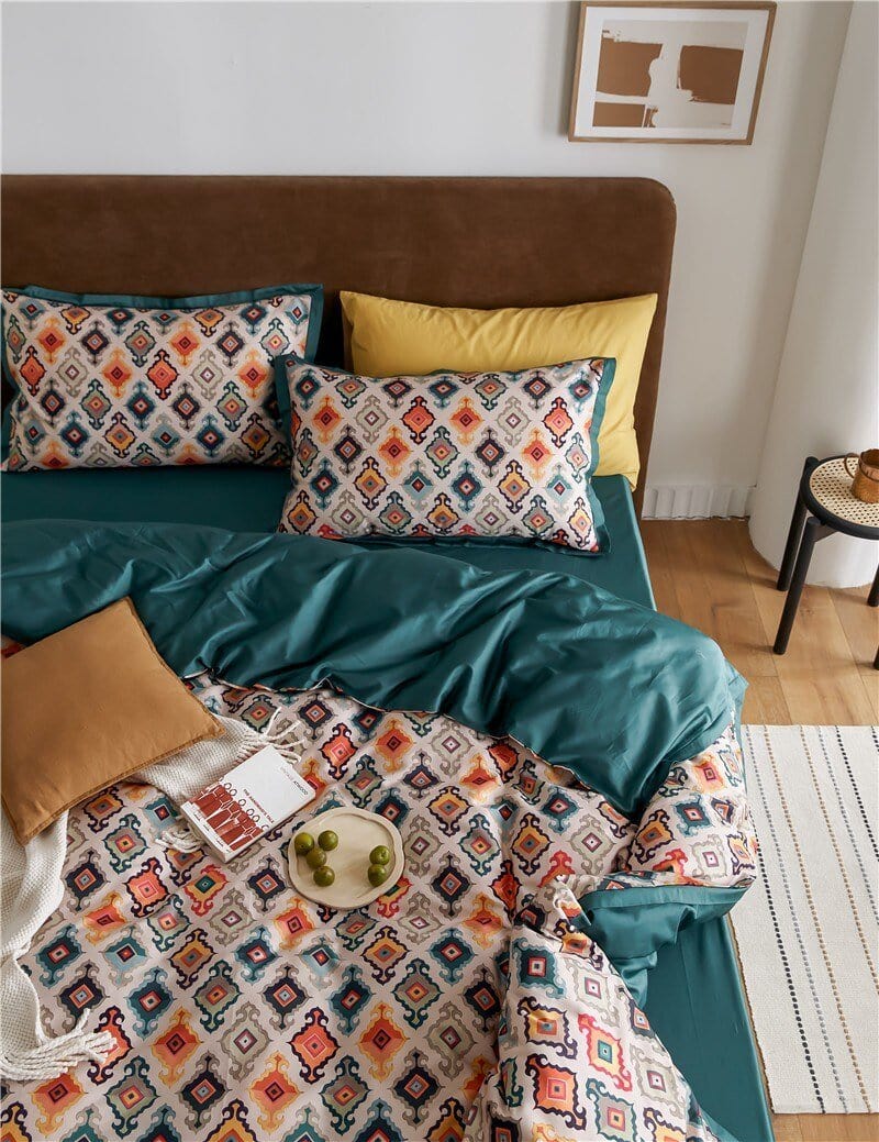 Casablanca - Egyptian Cotton Duvet Cover Set with Oriental Print