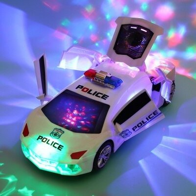 SpeedGlider - 360 Police Car Toy with LED Lights and Sounds