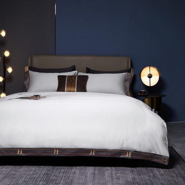 Visna Luxe - White Egyptian Cotton Duvet Cover Set
