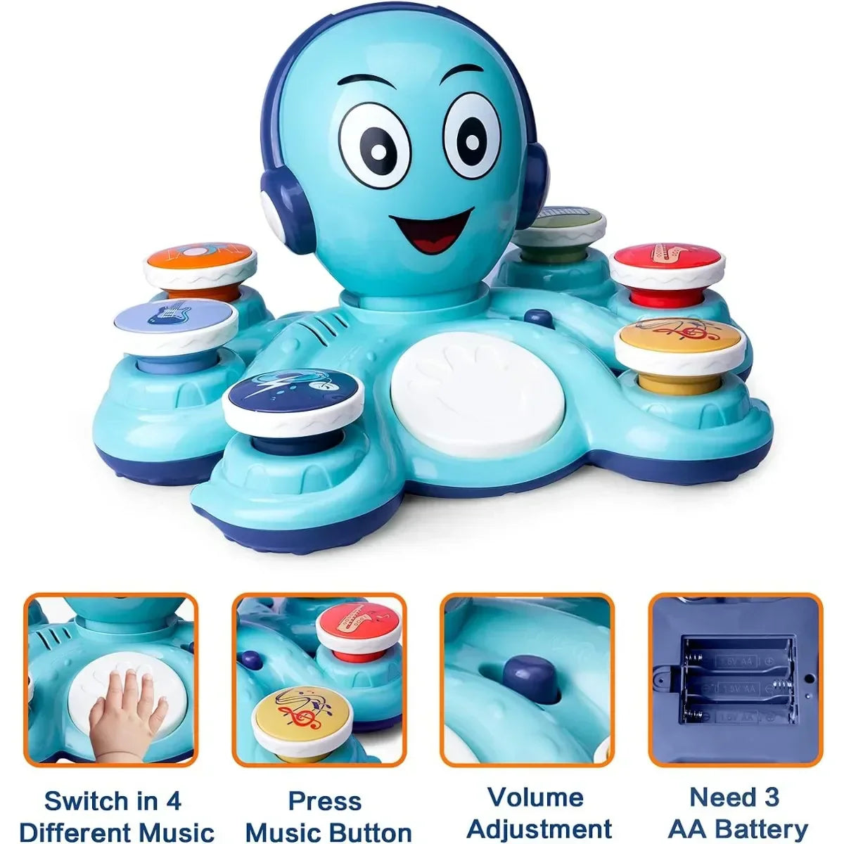 OctoJam - Musical Octopus Toy for Kids