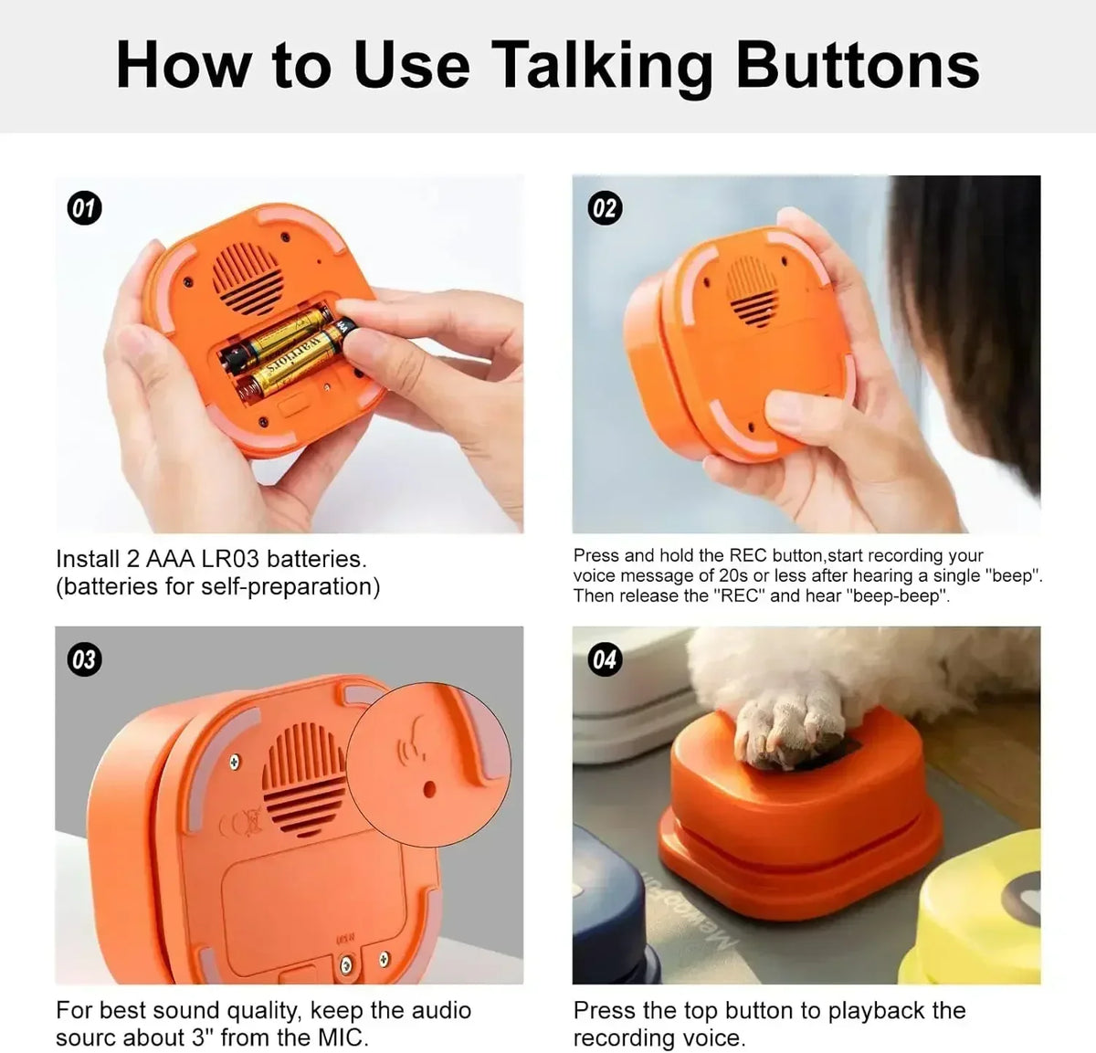 BarkTalk - Interactive Buttons for Dog Training and Communication