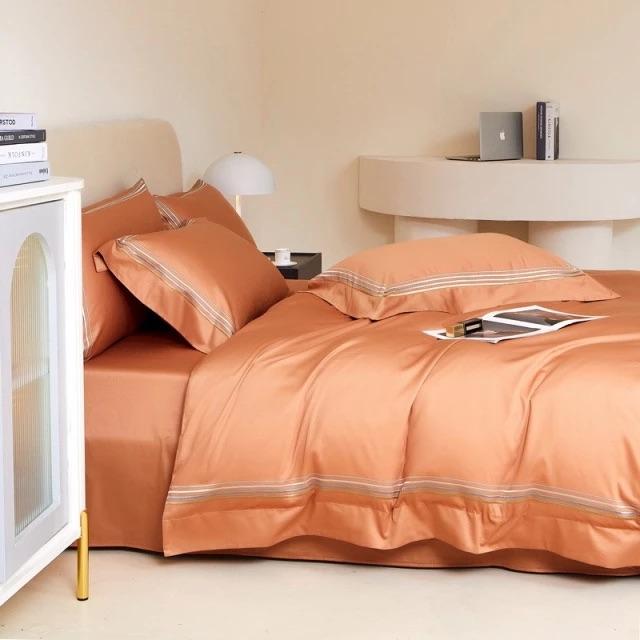 Amsterdam Orange - Parure de lit en coton égyptien de luxe