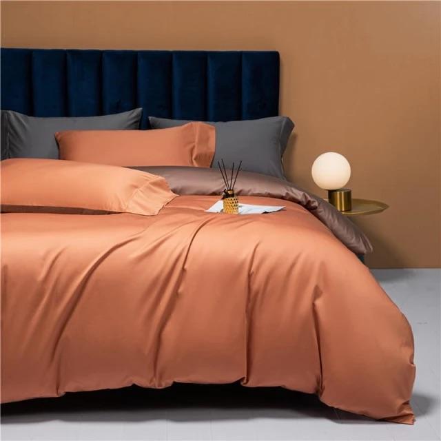 Prarie Orange - Luxury Egyptian Cotton Duvet Cover Set