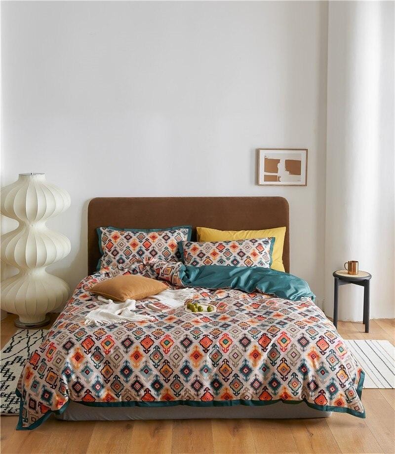 Casablanca - Egyptian Cotton Duvet Cover Set with Oriental Print