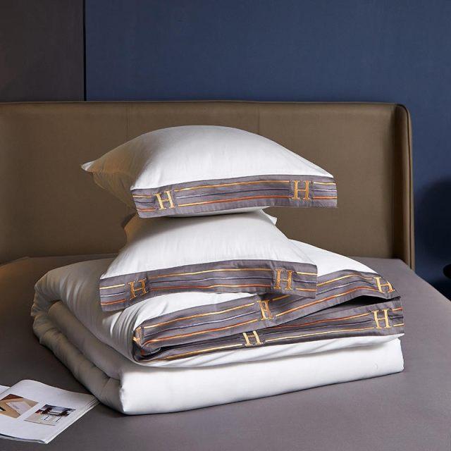 Visna Luxe - White Egyptian Cotton Duvet Cover Set