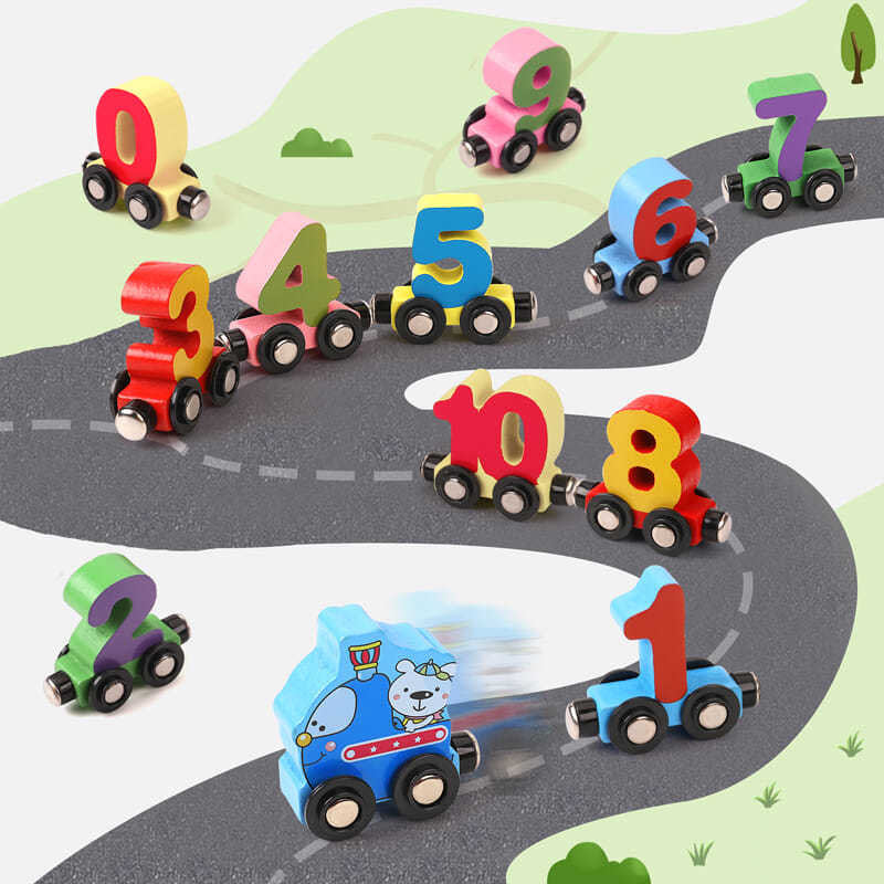 NoviRail - Magnetic Number Train Wooden Educational Toy