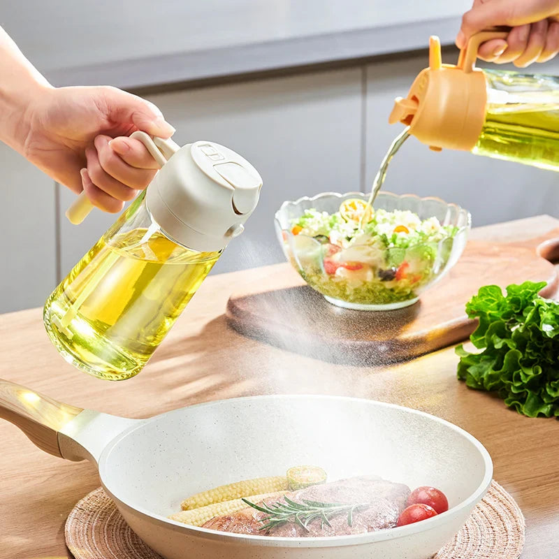 AlioDrizzle - 2-in-1 Oil Sprayer and Dispenser for Healthy Cooking