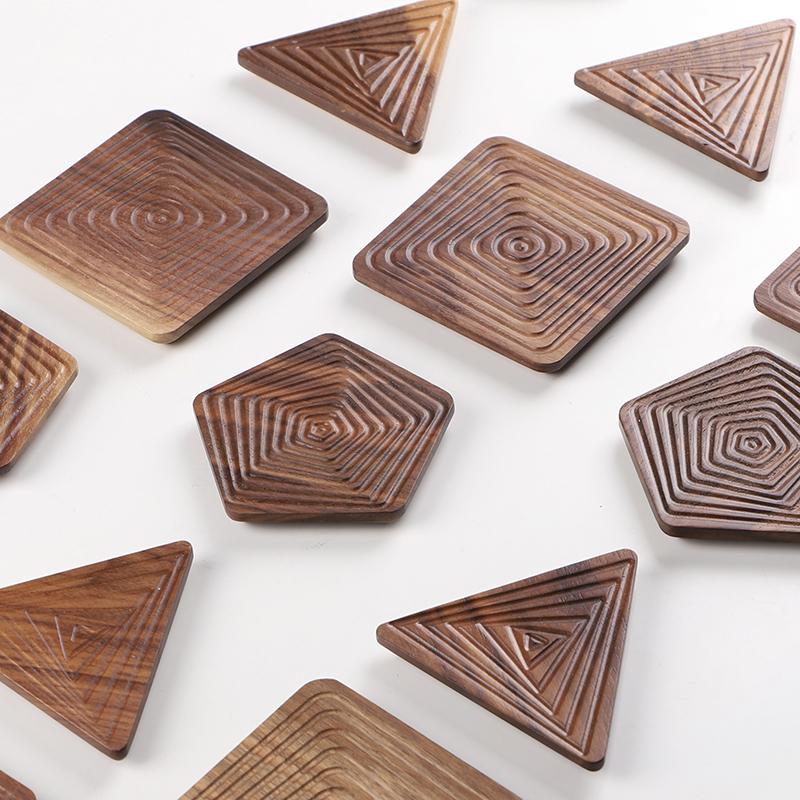Creative Coasters - Black Walnut Coasters in Unique Shapes