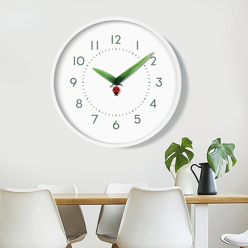 Perch - Nature Wall Clock with Bird and Flowers 21 cm