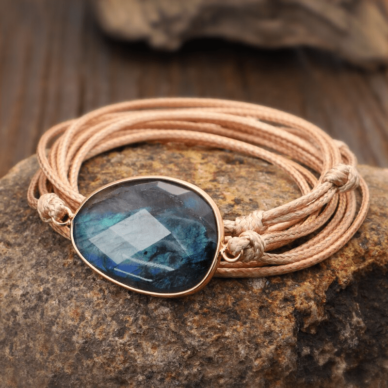 Lunaria Bracelet Labradorite Corde – Boho Intuition