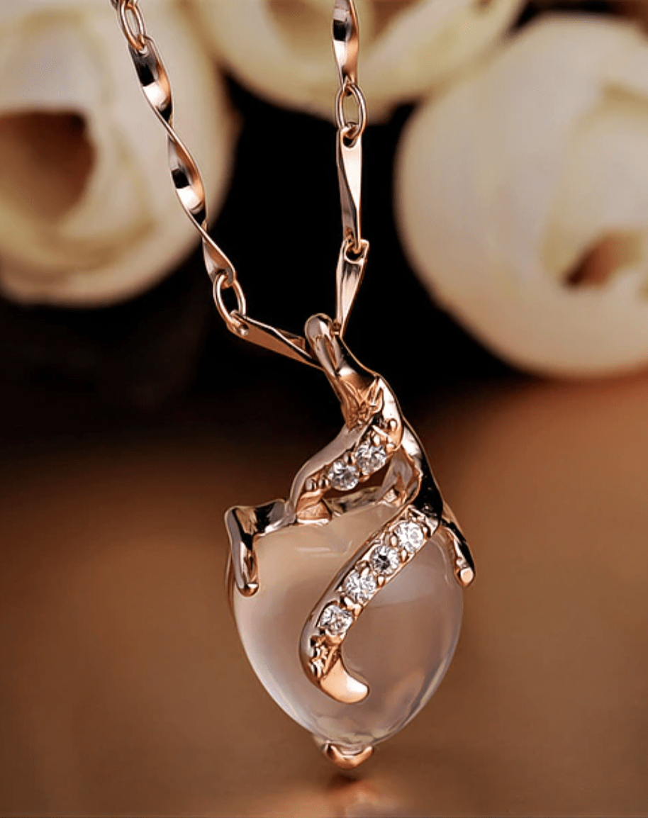 OpalHeart - Collier cœur en opale