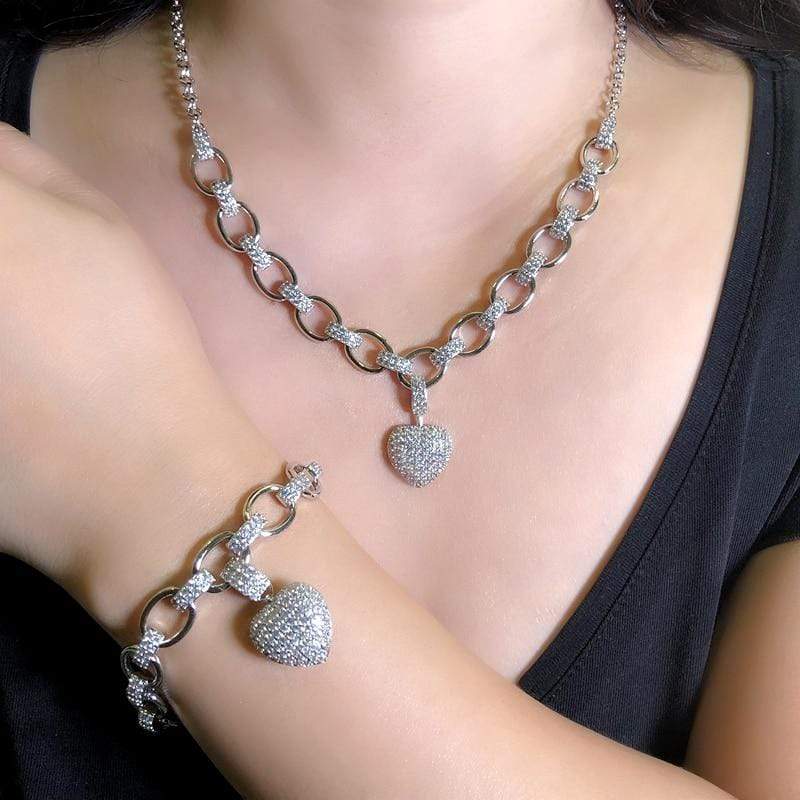 Elisette - Parure de bijoux en zircone pour femme