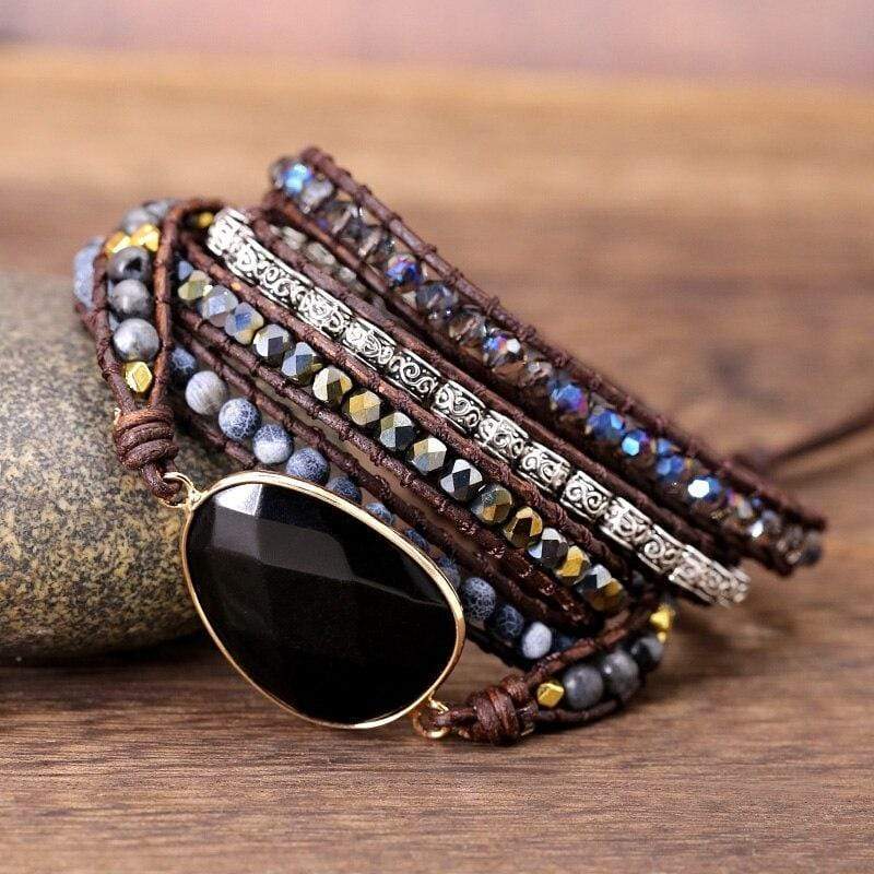 Aurina - Bracelet en topaze bleue