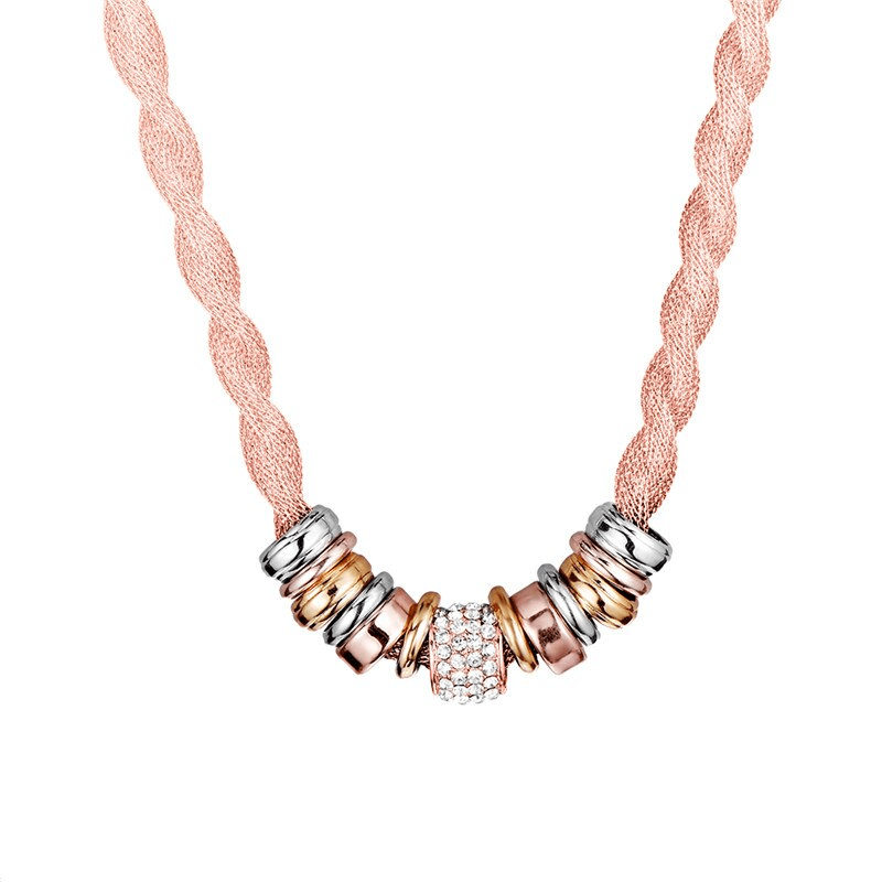 Lynora Collier Tressé Argent – Bijou Élégant Tendance
