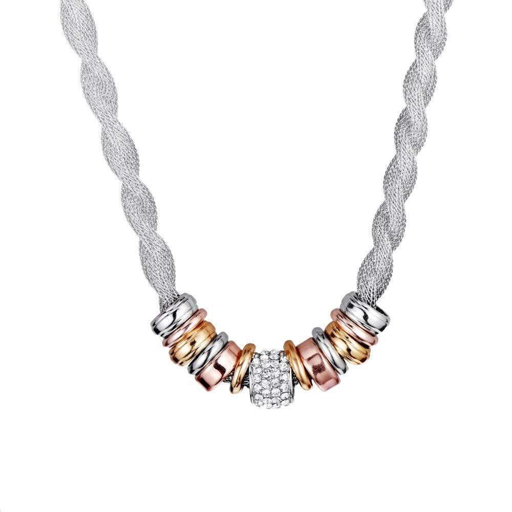 Lynora Collier Tressé Argent – Bijou Élégant Tendance