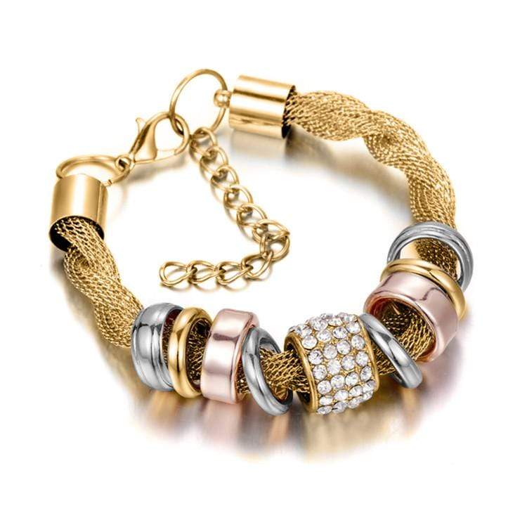 Zarina Bracelet Tressé Argent – Élégant et Polyvalent