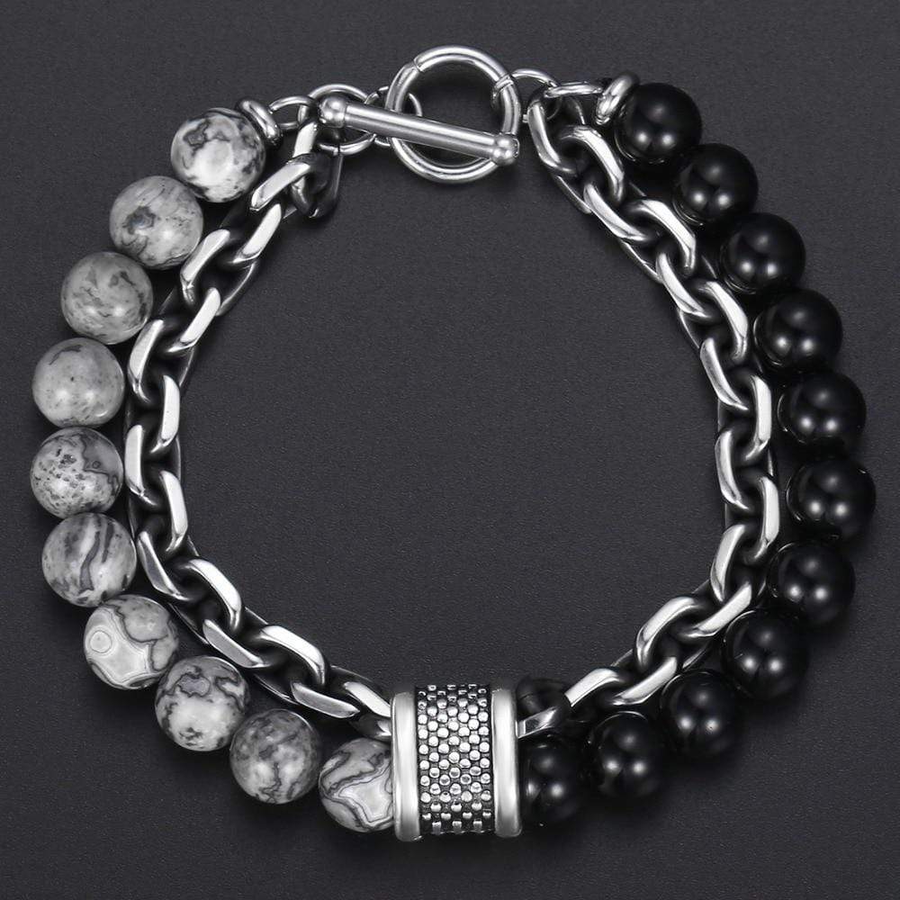 Darius - Bracelet en jaspe, pierre de protection